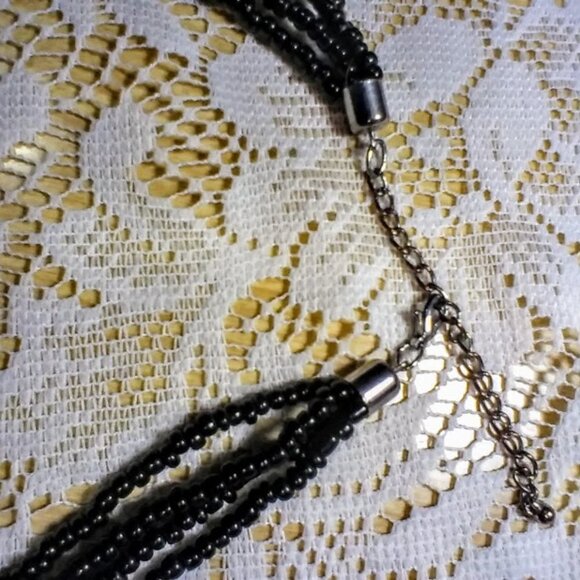 Exotic and Vibrant Beaded Single Shell 4-Strand Necklace, 27" with 3" adjustable - Picture 14 of 16